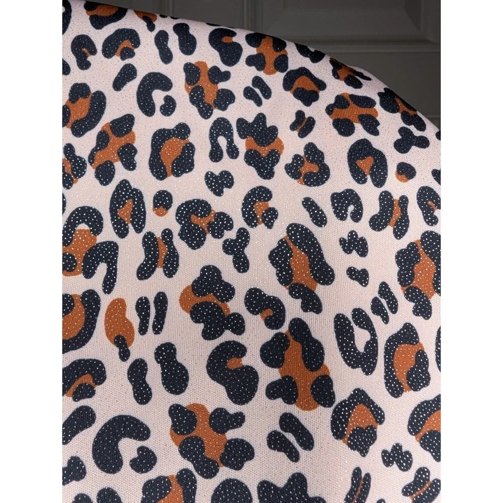Girls Leotard Animal Leopard Print Sparkle Dance Ballet Size S (6/6X) Or 120 Cm)